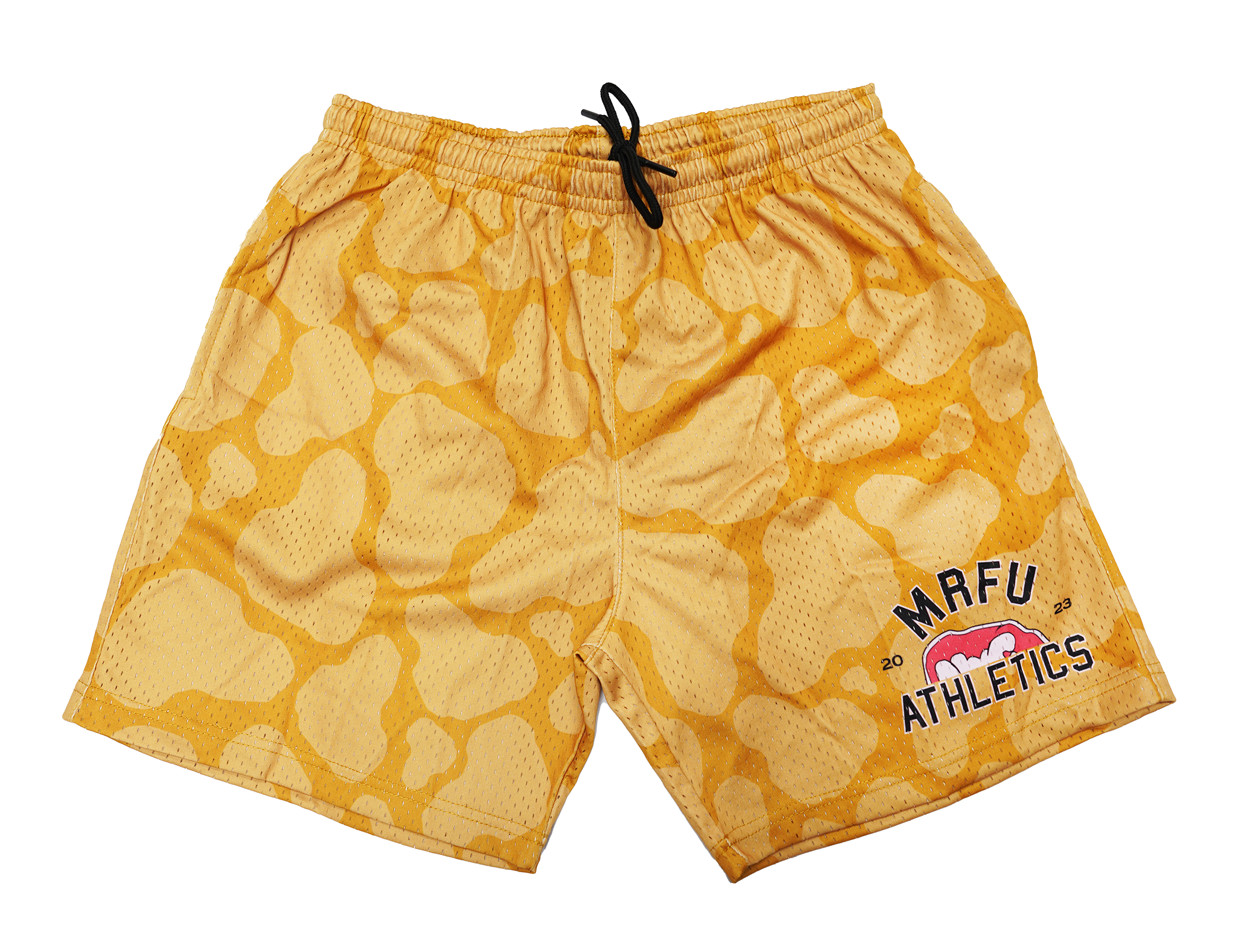 Mesh Basketball Shorts - MRFU Athletics (Champagne) Small