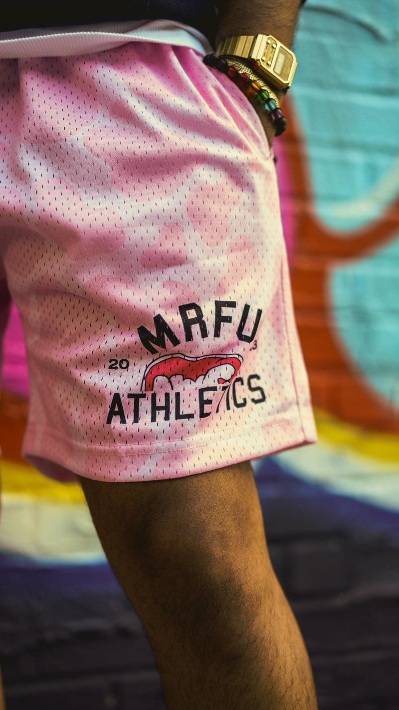 Mesh Basketball Shorts - MRFU Athletics (Barbie)