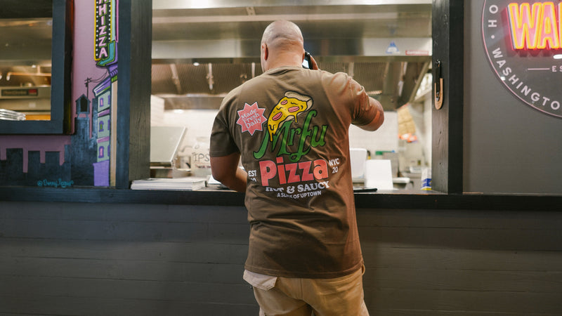 Local Service Pizza T-Shirt - Brick-oven Brown