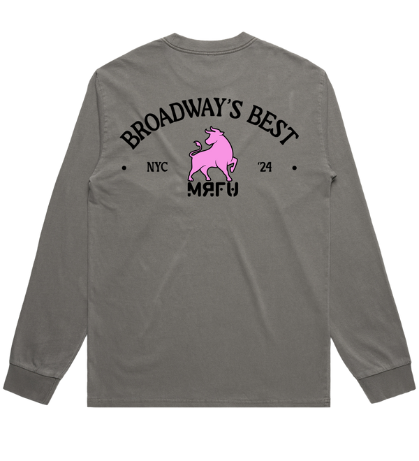 Broadway's Best L/S T-Shirt - Faded Grey