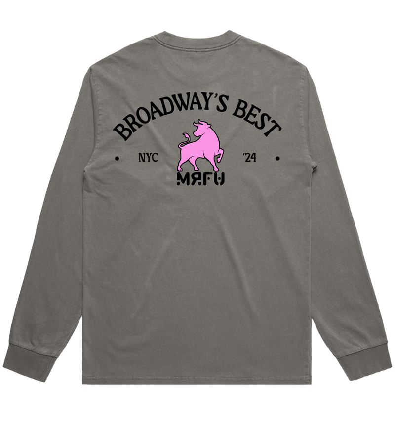 Broadway's Best L/S T-Shirt - Faded Grey