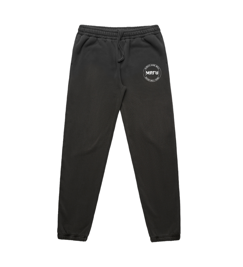 Done Well Badge Sweatpants - Faded Black