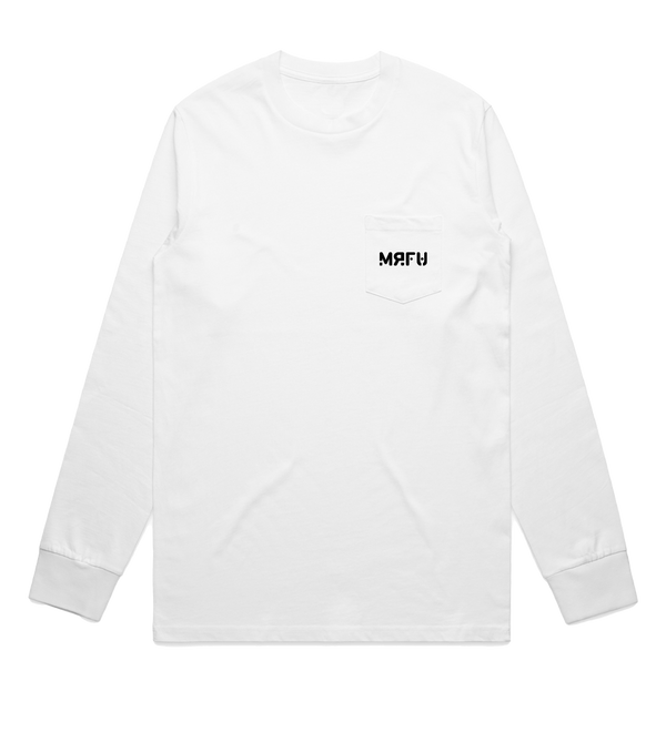 Done Well Badge L/S Pocket T-Shirt - White