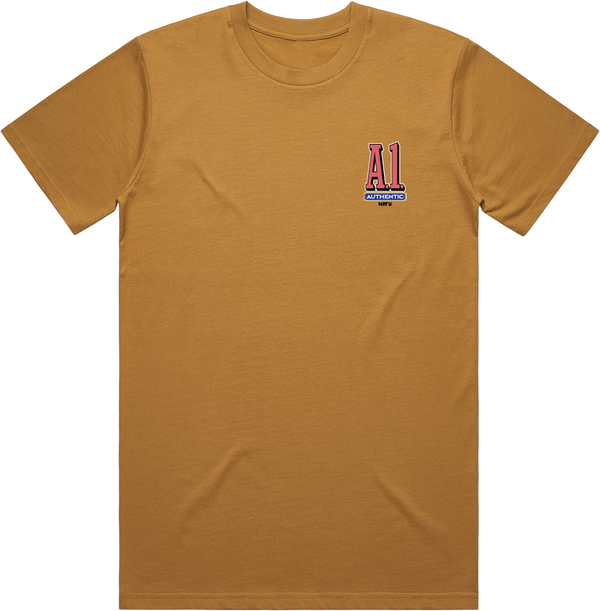 A1 Sauced T shirt - Camel Front