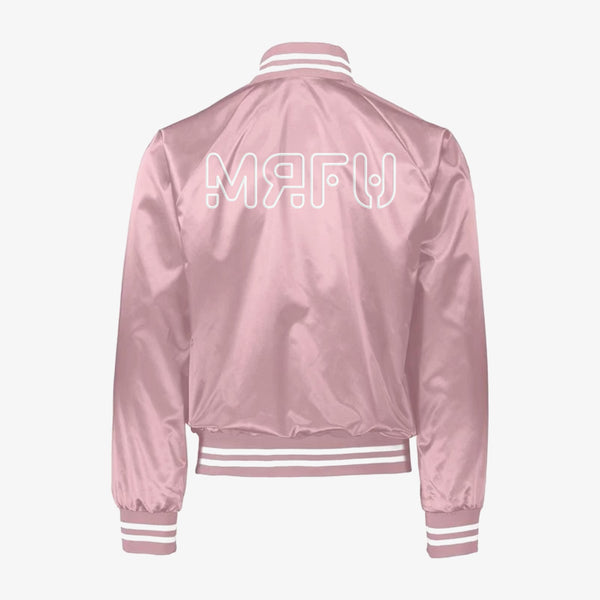 Satin Baseball Jacket - Pink